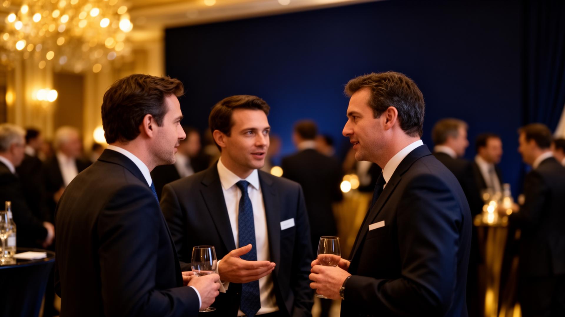 Empresários em networking no encontro EDER